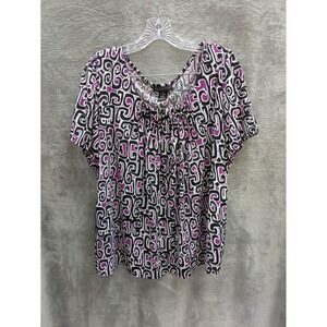 Women's Blouse 14W/16W Y2K Indie Sleaze Maximalism Office Siren Business Casual
